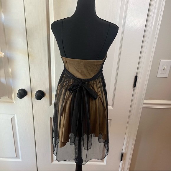 Vintage Whimsy Goth Black Toile Overlay Dress Sz S Fairy 90s USA Made Ethereal - Picture 5 of 6